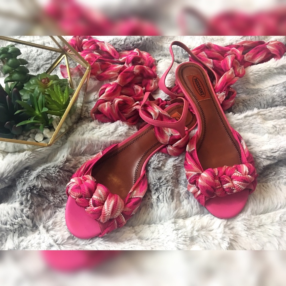 Missoni Sidi Silk Wrapped Sandals (size 6)